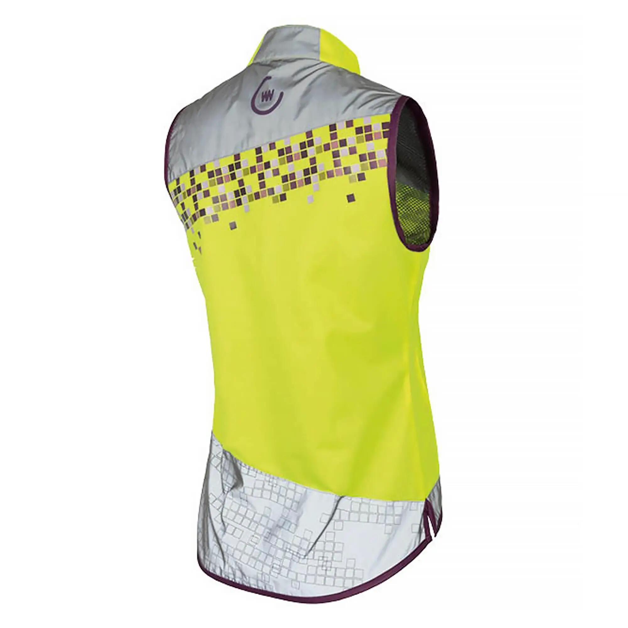 WOWOW - Chaleco ciclismo Amy mujer reflectante amarillo con bolsillos 2/5