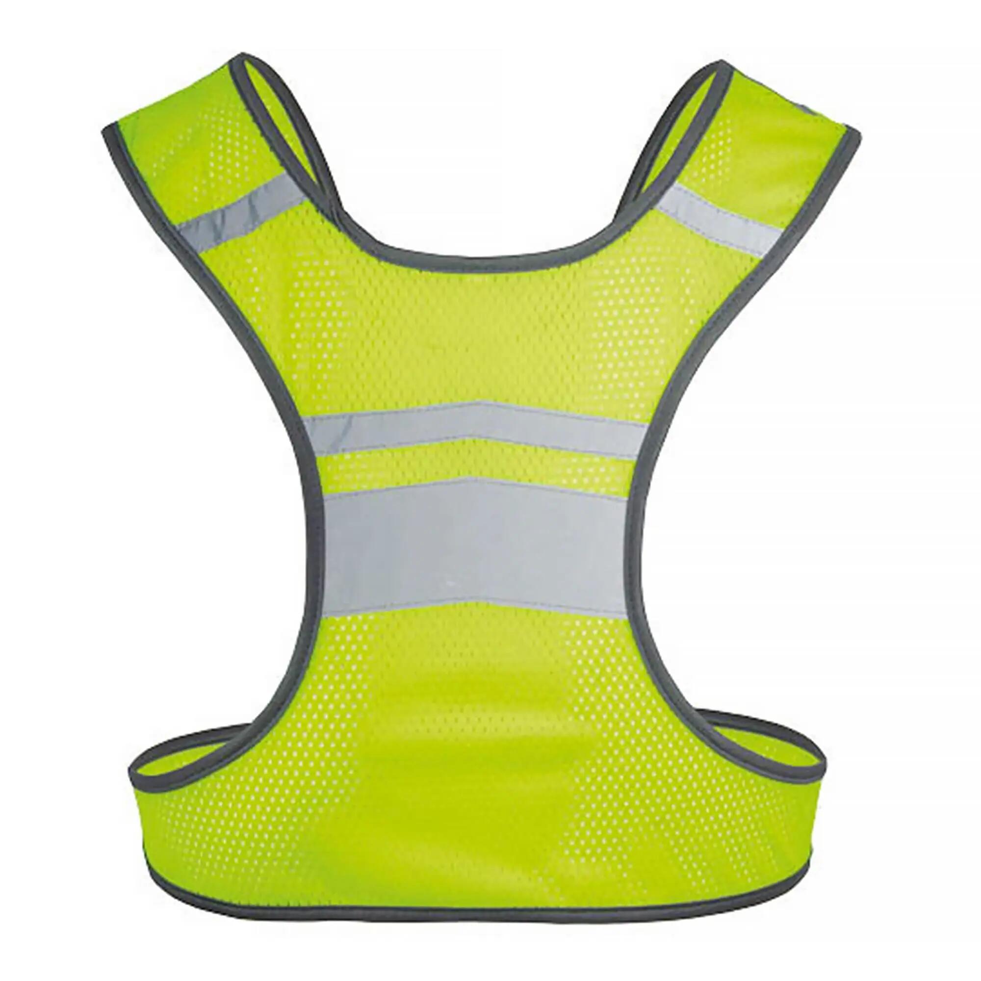 WOWOW - Heren Dames Geel Hi-Vis Reflecterend Hardloopvest van Mesh 2/5