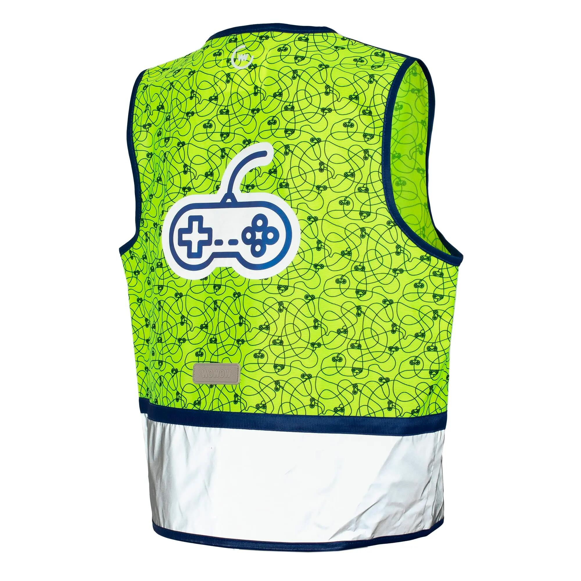 WOWOW - Chaleco Zippy niños reflectante cortavientos amarillo 2/5