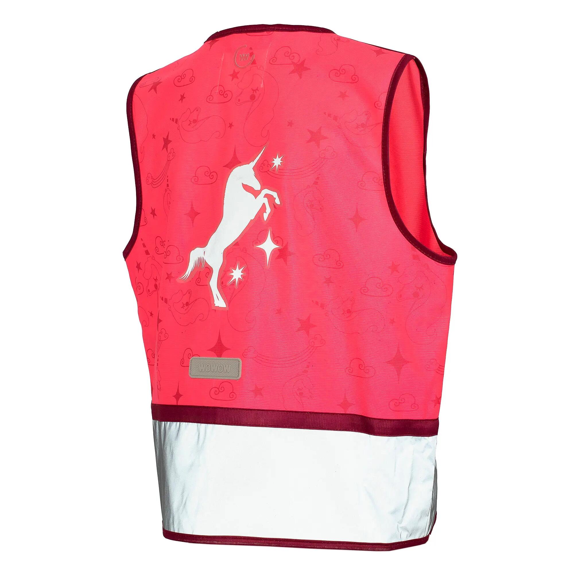 WOWOW - Kinderen Zippy Roze Volledig Reflecterend Winddicht Ademend Vest 2/5