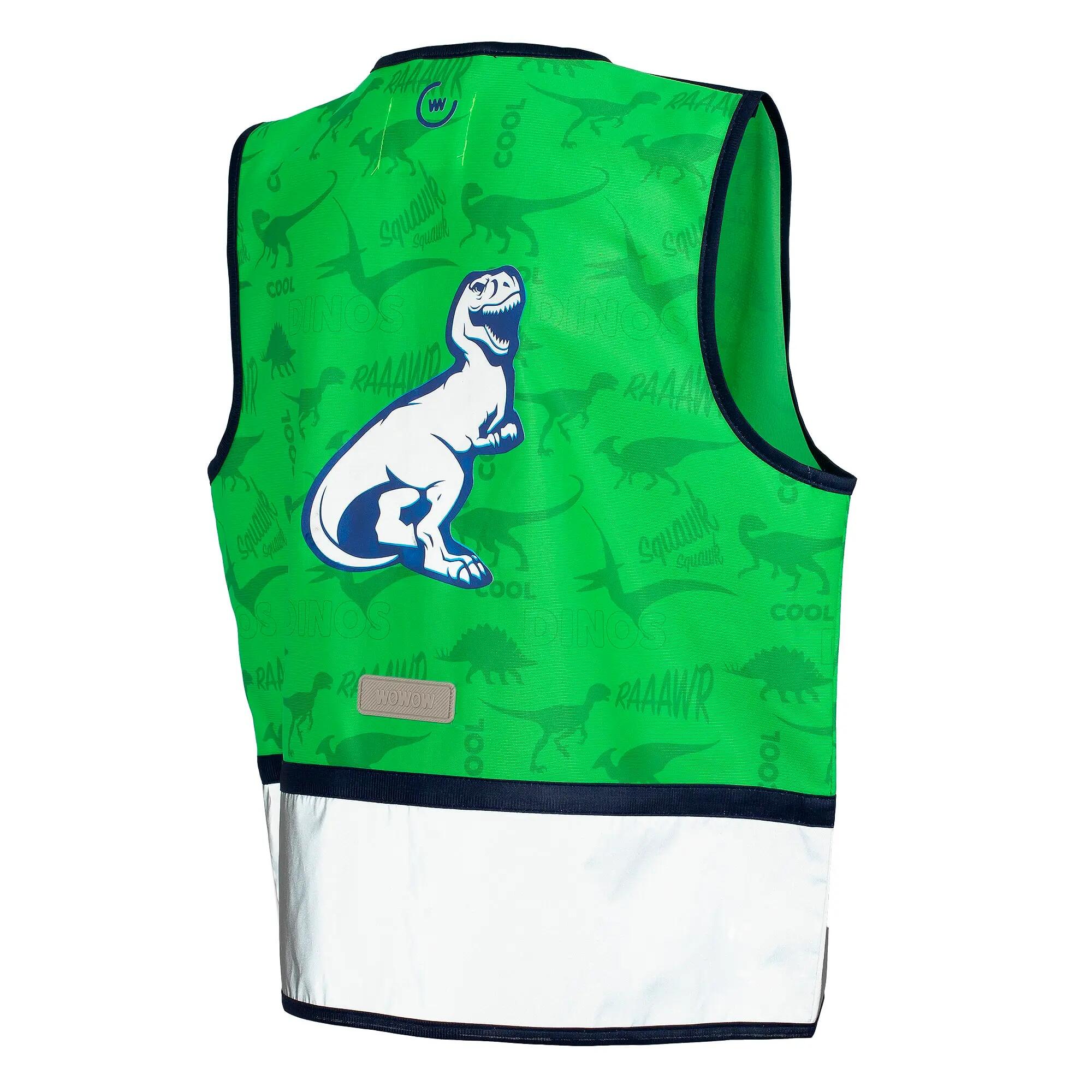 WOWOW - Gilet Enfant Zippy Vert Entièrement Réfléchissant Coupe-Vent 2/5