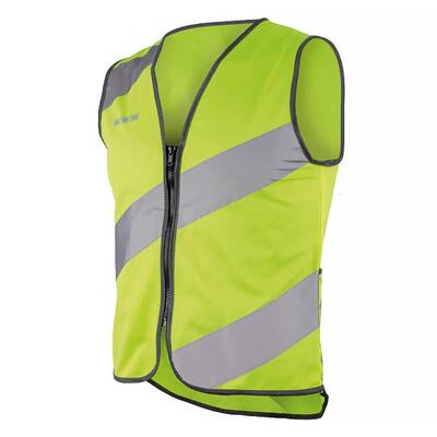 Wowow - heren dames roadie geel hi-vis reflecterend fietsvest met zakken