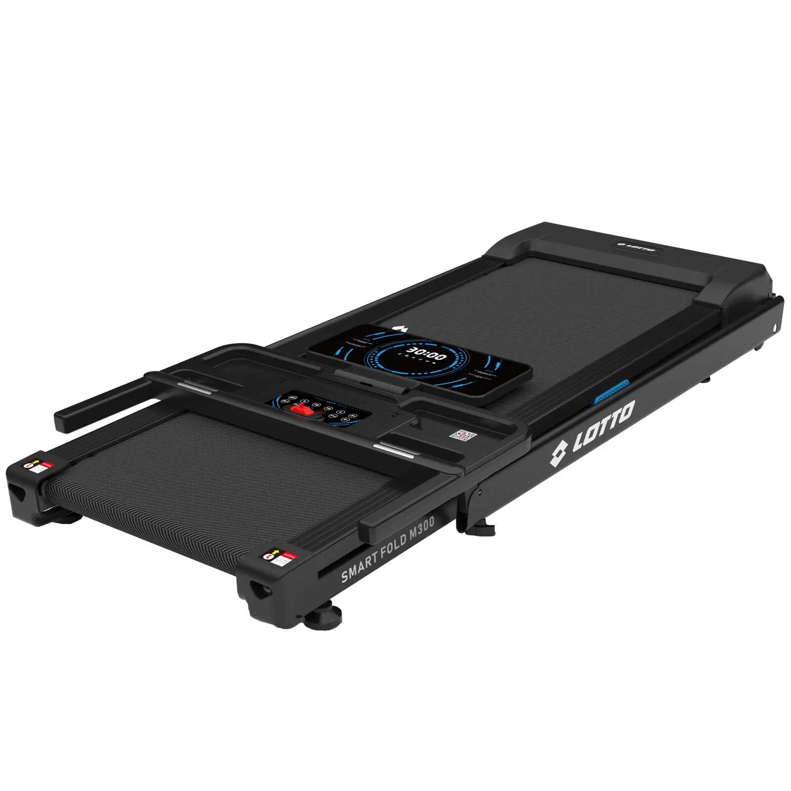 Tapis de course Lotto Smart Fold 300 4 en 1, 100 % pliable, inclinaison auto 5/16