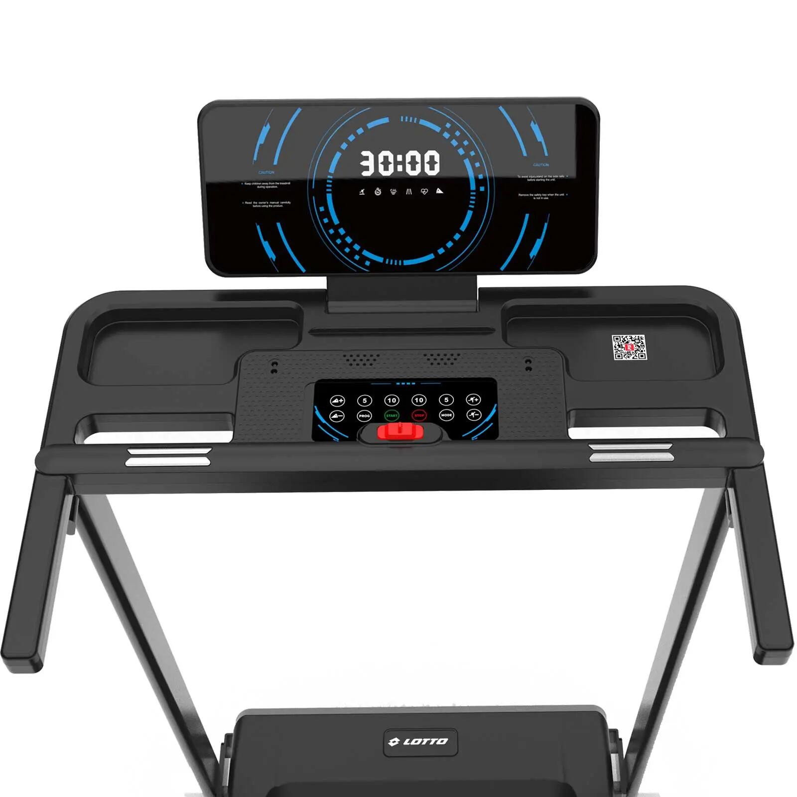 Tapis de course Lotto Smart Fold 300 4 en 1, 100 % pliable, inclinaison auto 3/16