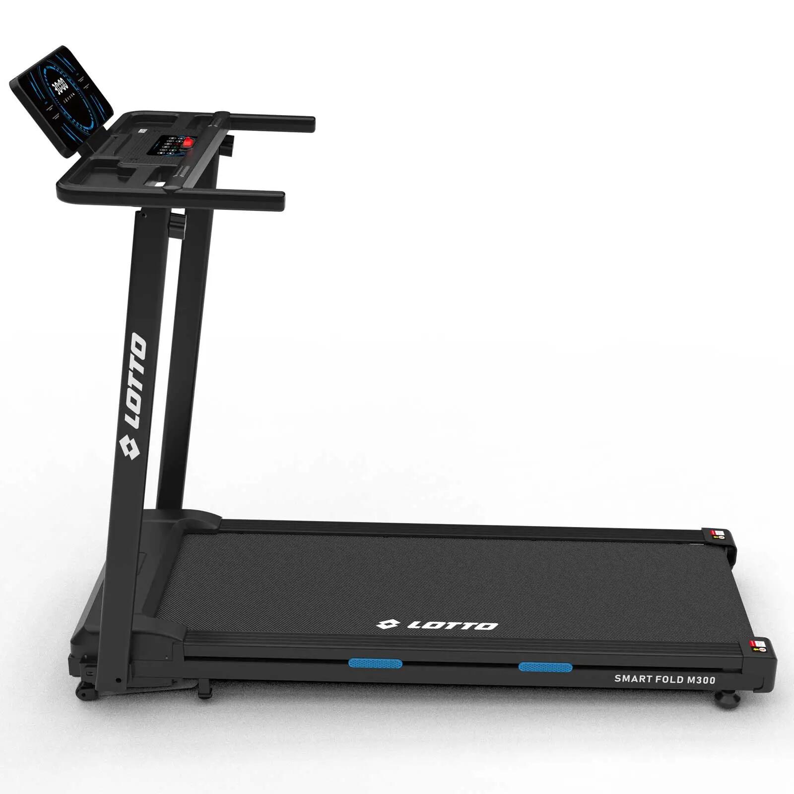 Tapis de course Lotto Smart Fold 300 4 en 1, 100 % pliable, inclinaison auto 12/16