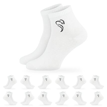 Damen Herren Sport Freizeit Quarter Sportsocken Baumwolle knöchelhoch 12 Paar