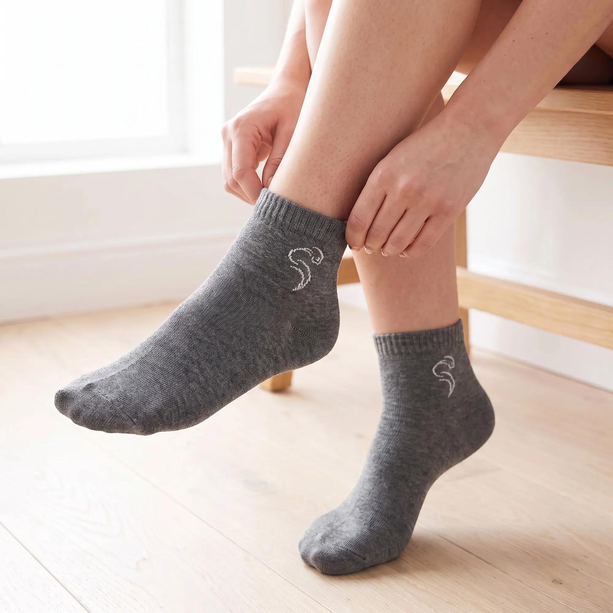 Damen Herren Freizeit Quarter Socken Baumwolle knöchelhoch 12er Pack Casual 7/15