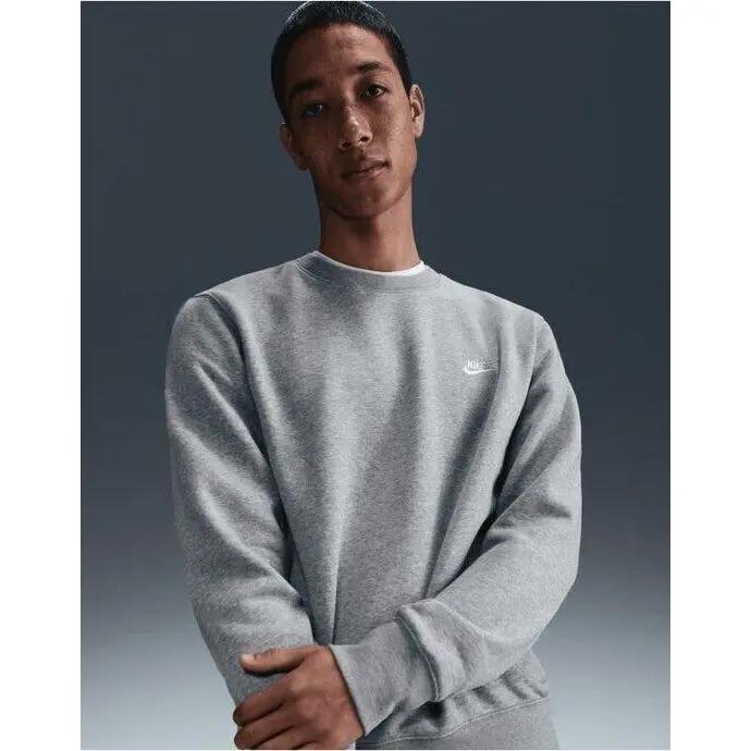 Sweat CLUB Homme (Gris Foncé Chiné / Blanc) 3/7