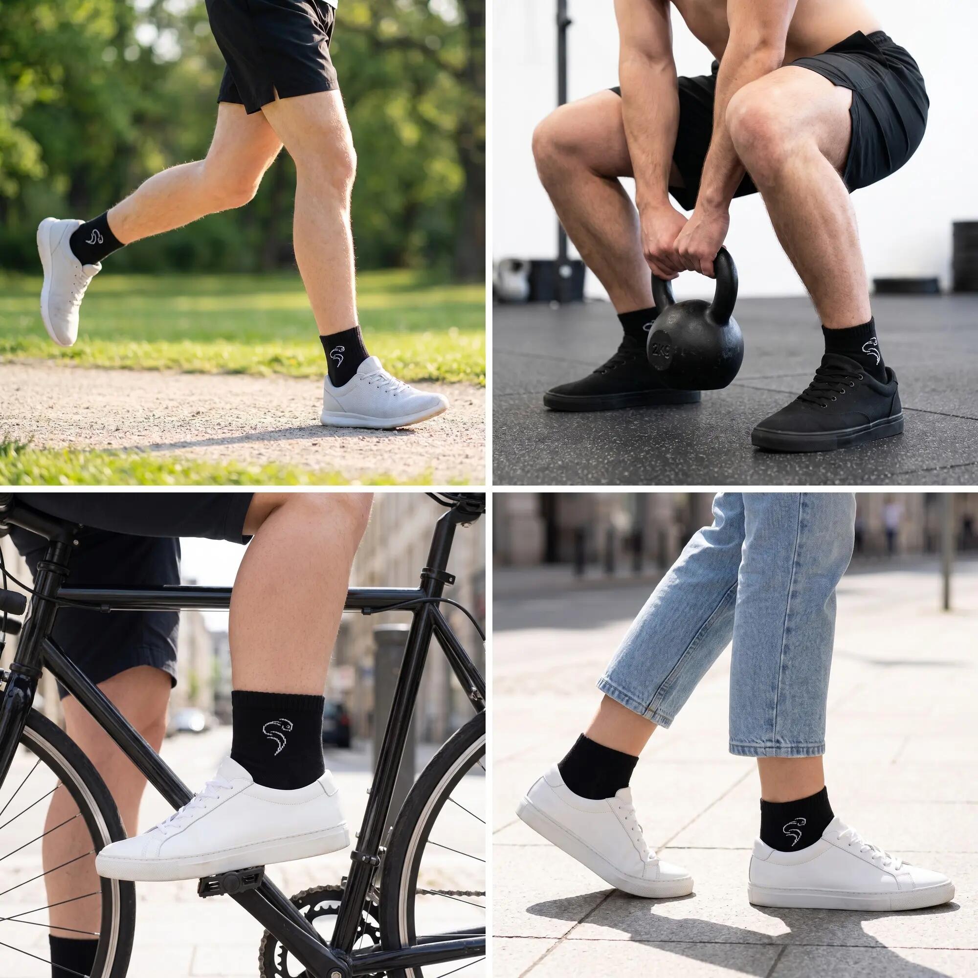 Damen Herren Freizeit Quarter Socken Baumwolle knöchelhoch 12er Pack Casual 8/15