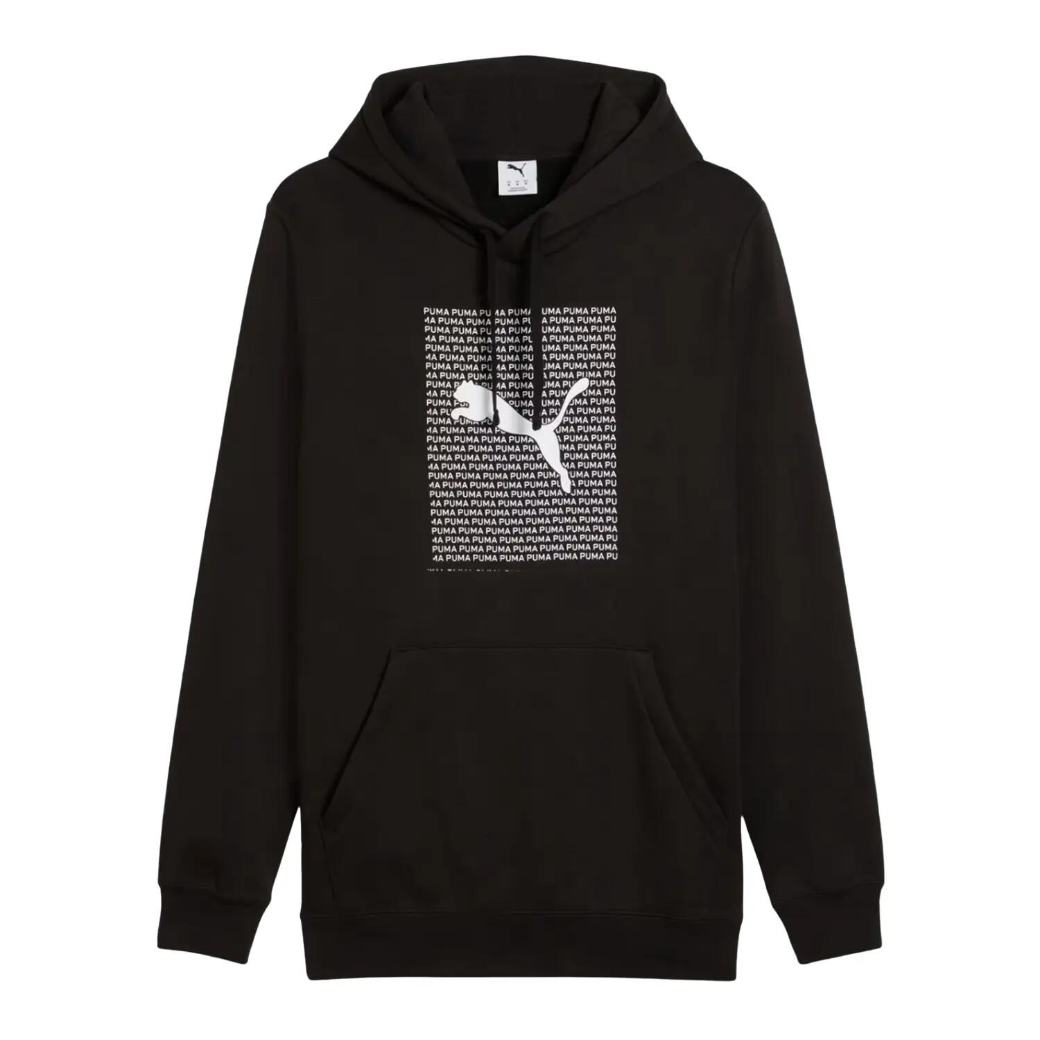 Heren Essentials Logo Hoodie (Zwart) 2/5