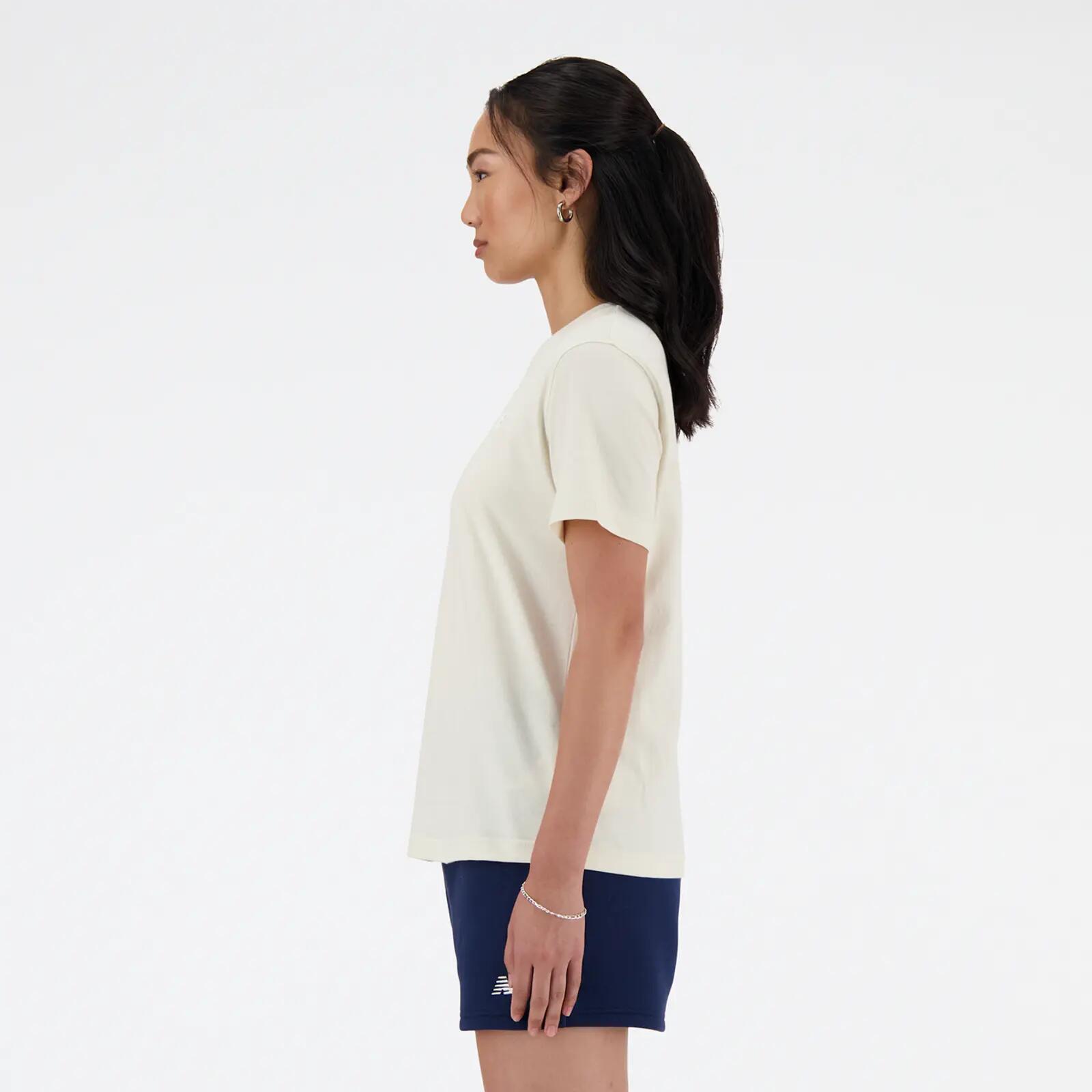 Short sleeve T-shirt for Women New balance Wt41509 Beige 5/5
