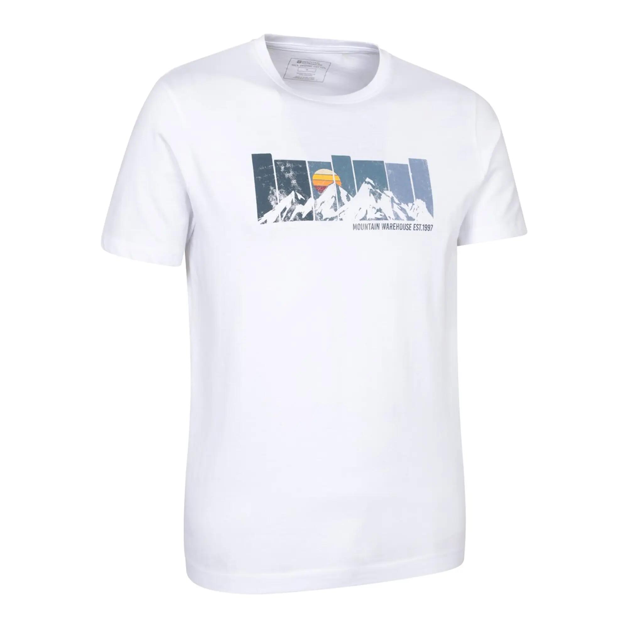 Maglietta Grafica Uomo Mountain Warehouse Gradient Bianco 4/4