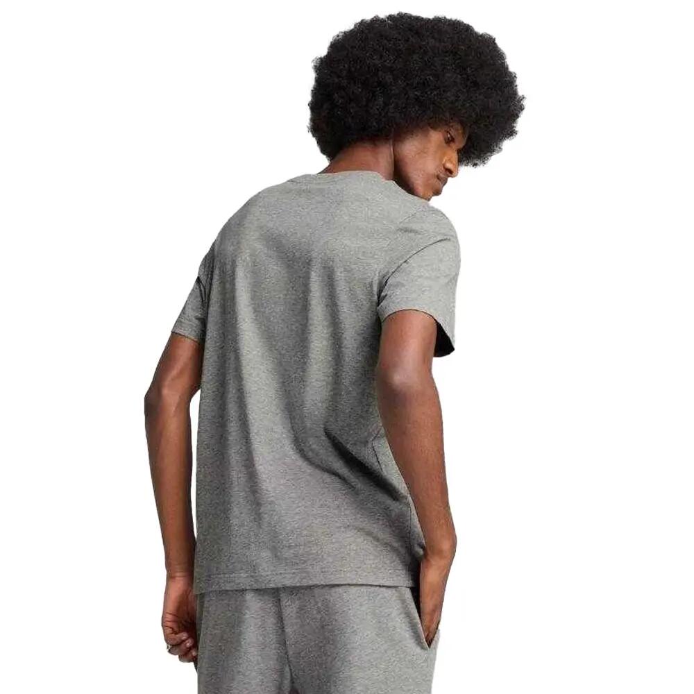 Camiseta Essentials No 1 Logotipo Pequeño para Hombre Gris, Plateado 4/4