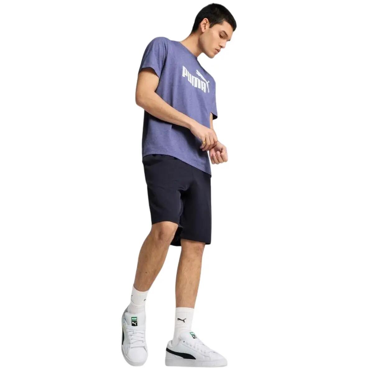 Camiseta ESS No.1 Logotipo de Jaspeado para Hombre Violeta 1/4