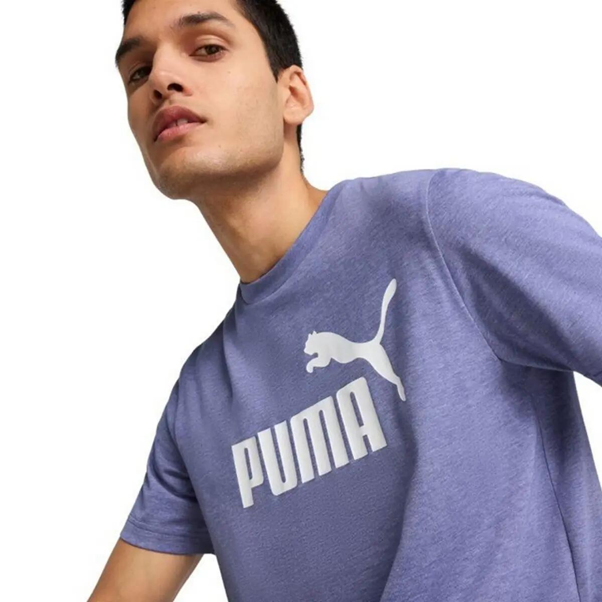 Camiseta ESS No.1 Logotipo de Jaspeado para Hombre Violeta 4/4