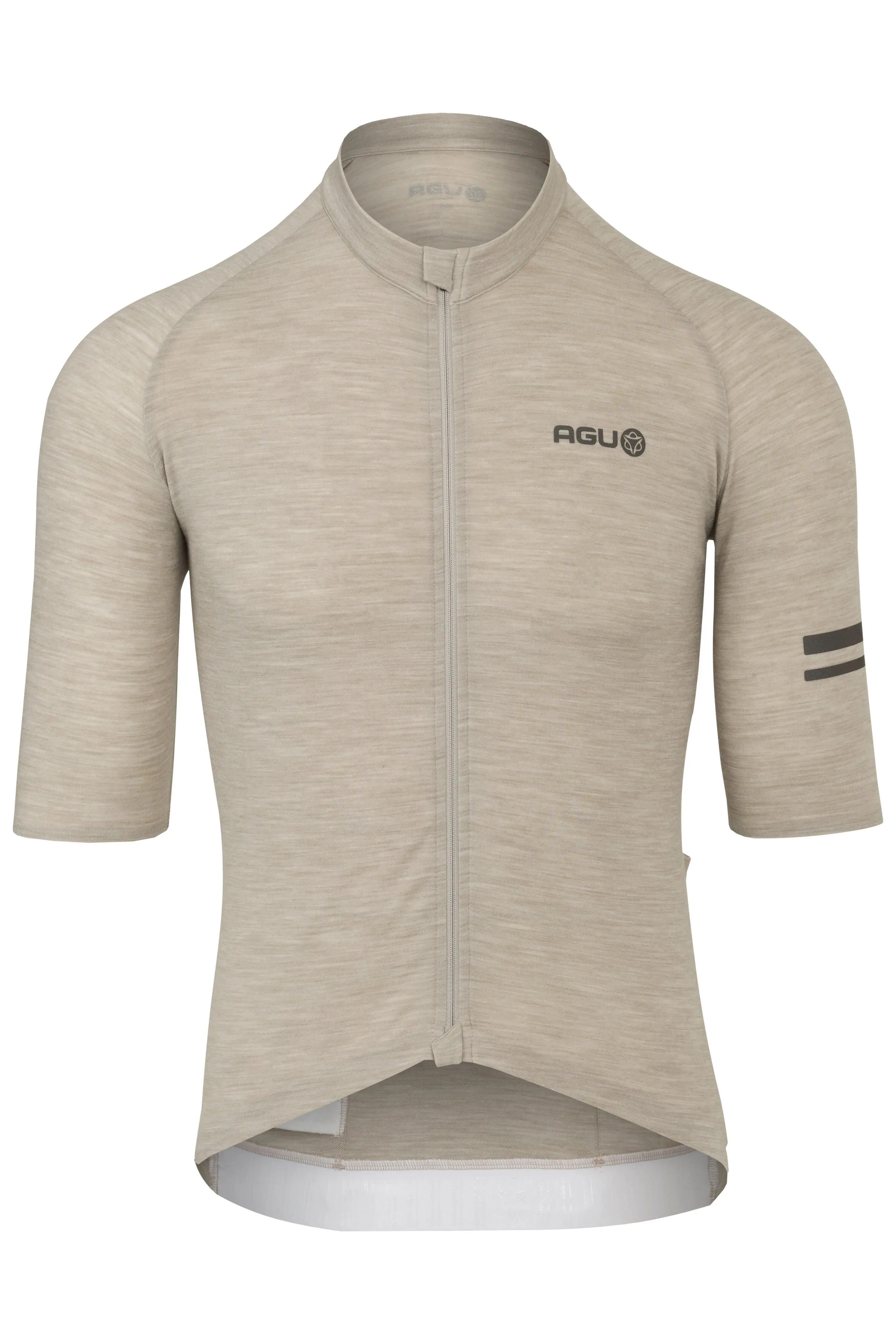 Heren wielershirt met korte mouwen Merino Performance grijs 1/7