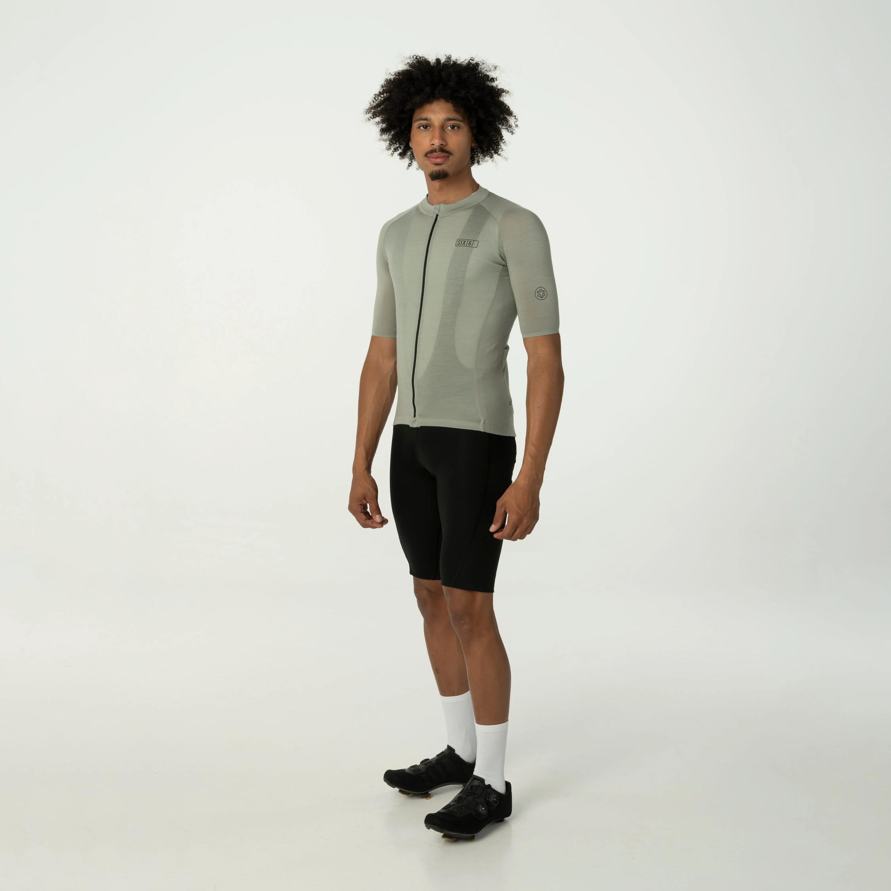 Heren Wielershirt Korte Mouwen Merino Wol SIX6 Groen 7/7