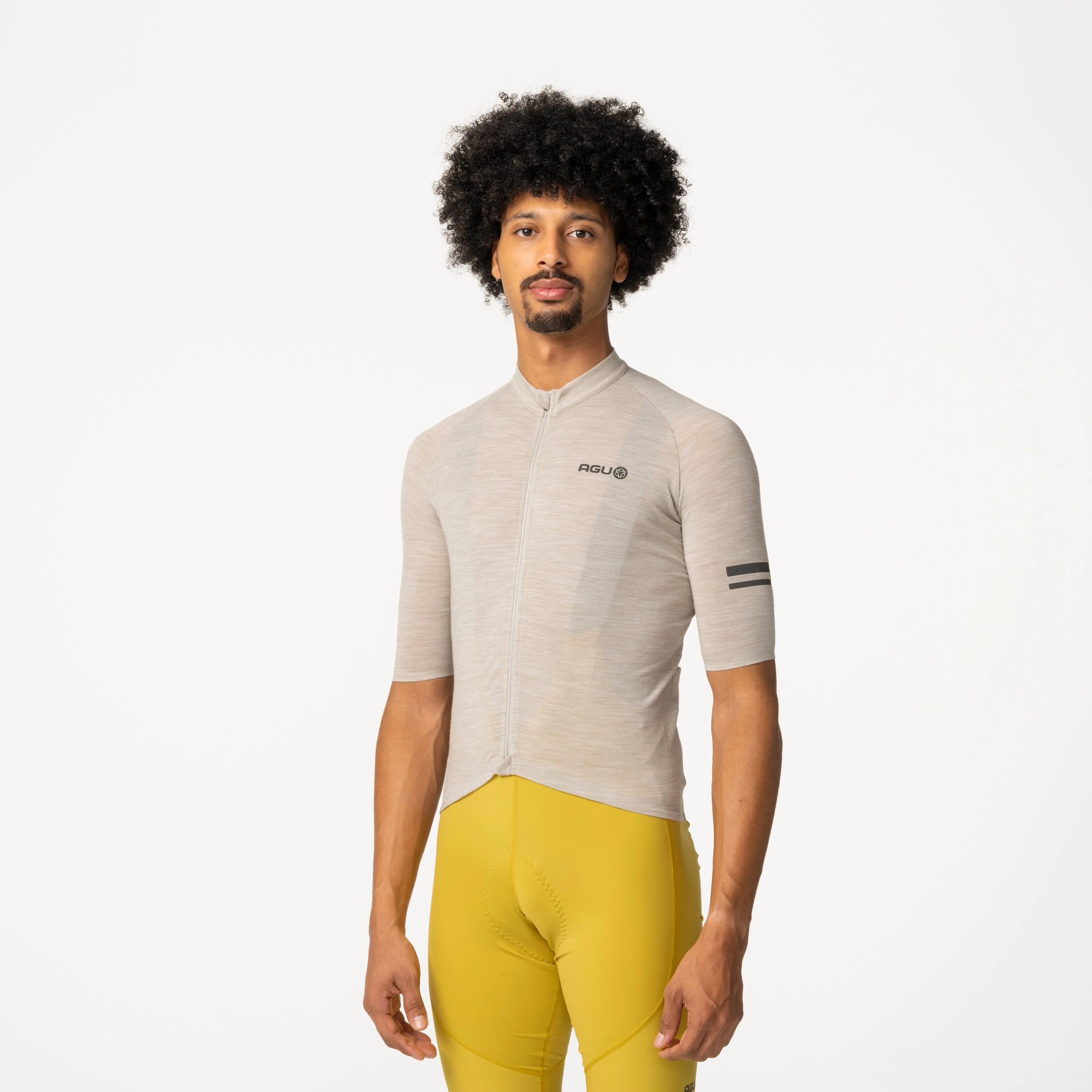 Heren wielershirt met korte mouwen Merino Performance grijs 3/7