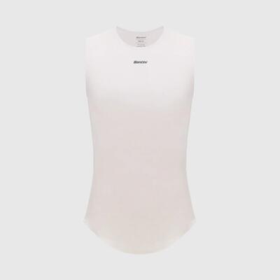 Delta Linea Men's Sleeveless Base Layer - Bianco