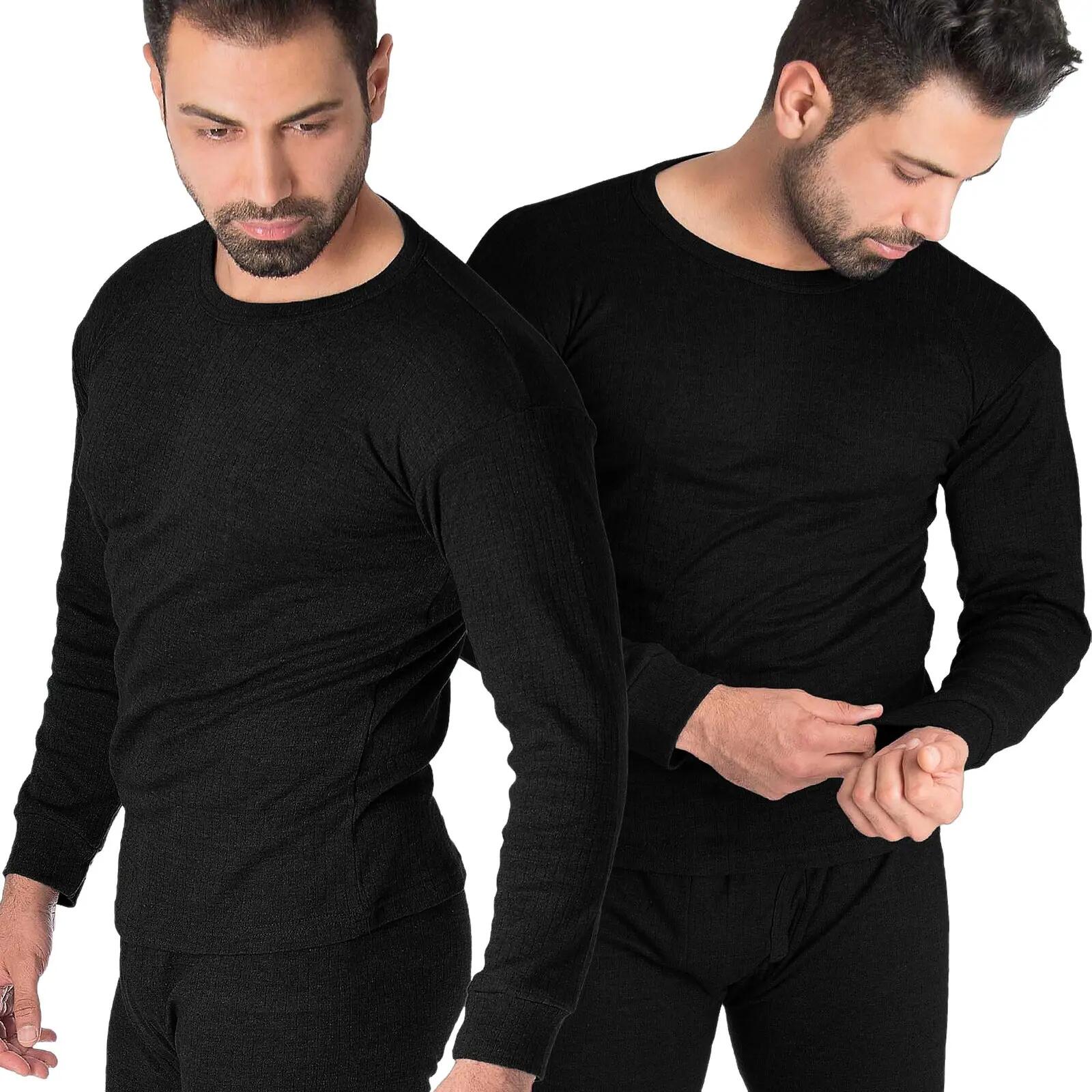 Herren Skiunterwäsche Funktionsunterwäsche Langarmshirt Rundhals Innenfleece 7/8