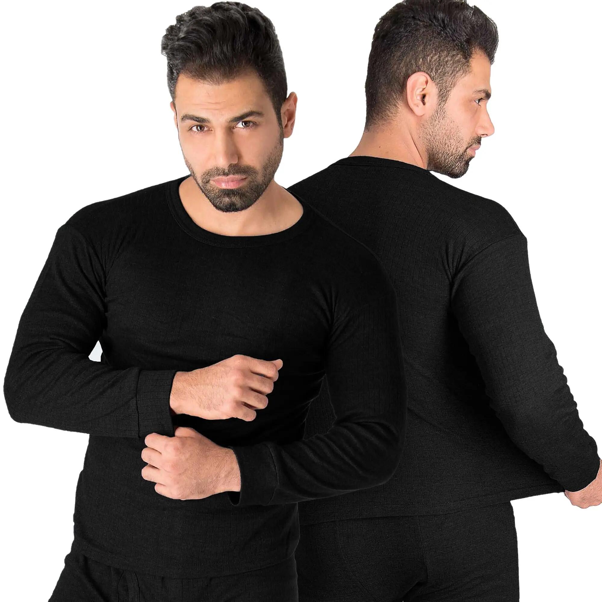 Herren Skiunterwäsche Funktionsunterwäsche Langarmshirt Rundhals Innenfleece 5/8