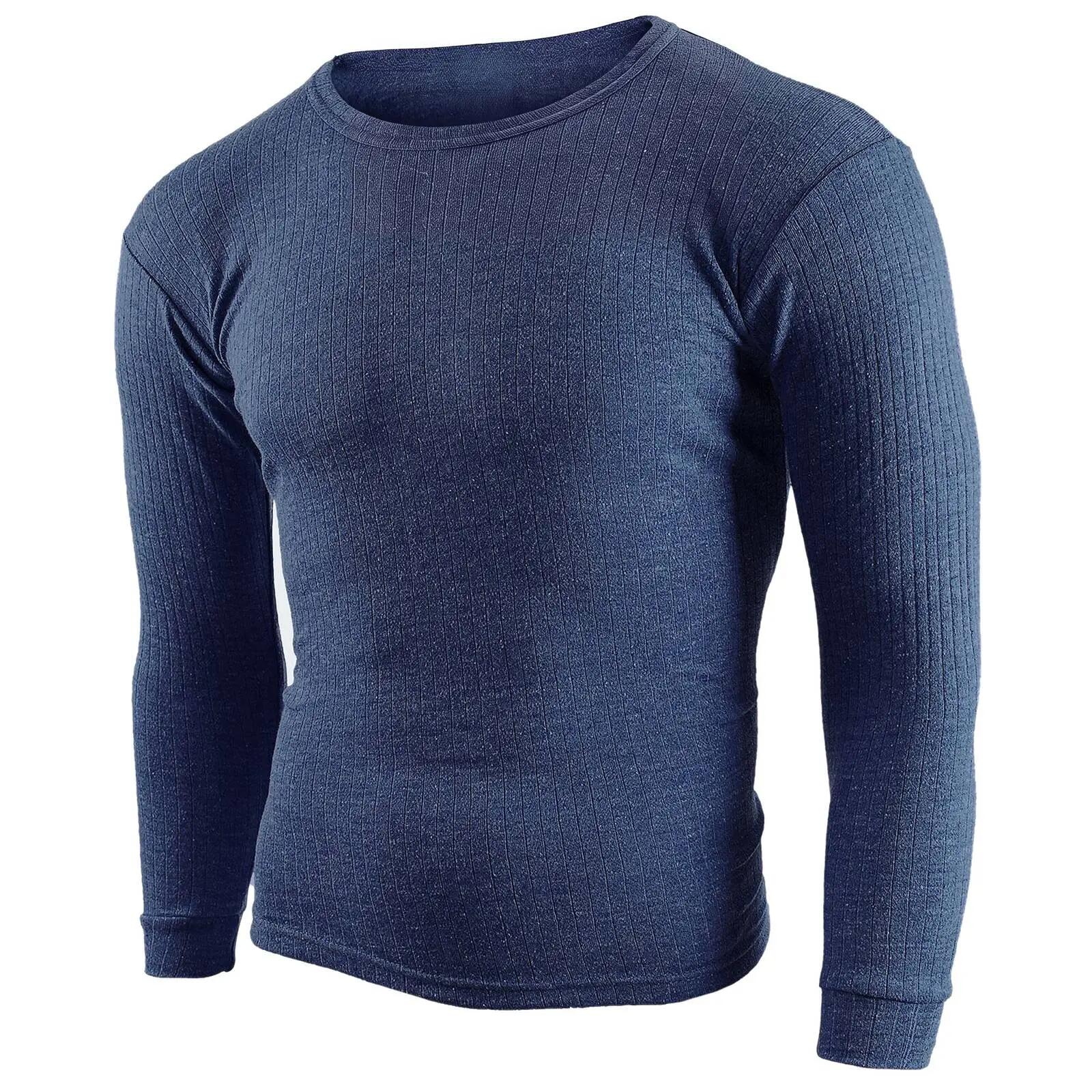 Herren Skiunterwäsche Funktionsunterwäsche Langarmshirt Rundhals Innenfleece 3/7