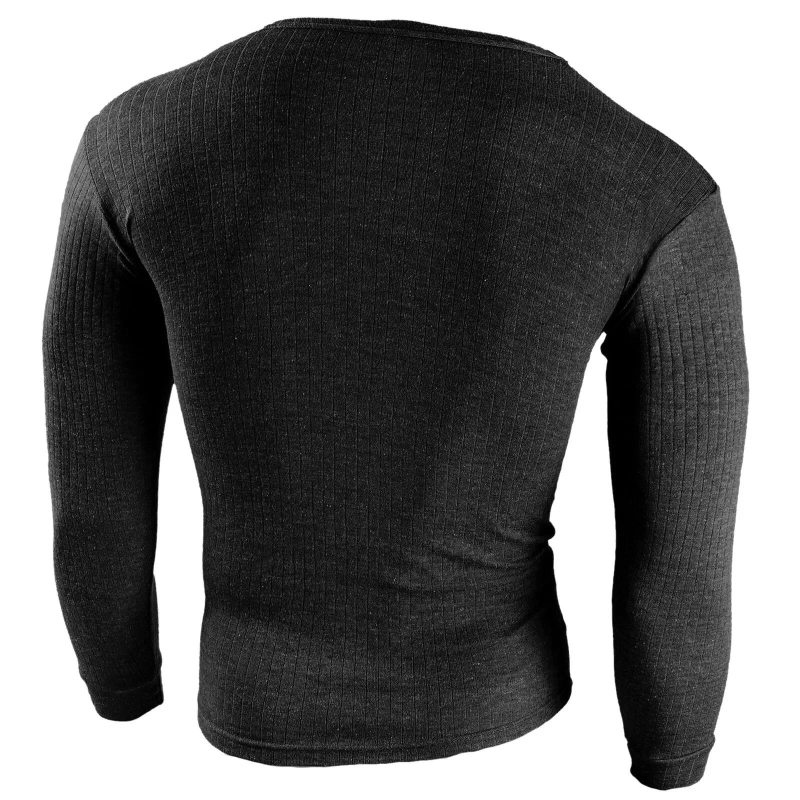 Herren Skiunterwäsche Funktionsunterwäsche Langarmshirt Rundhals Innenfleece 2/7