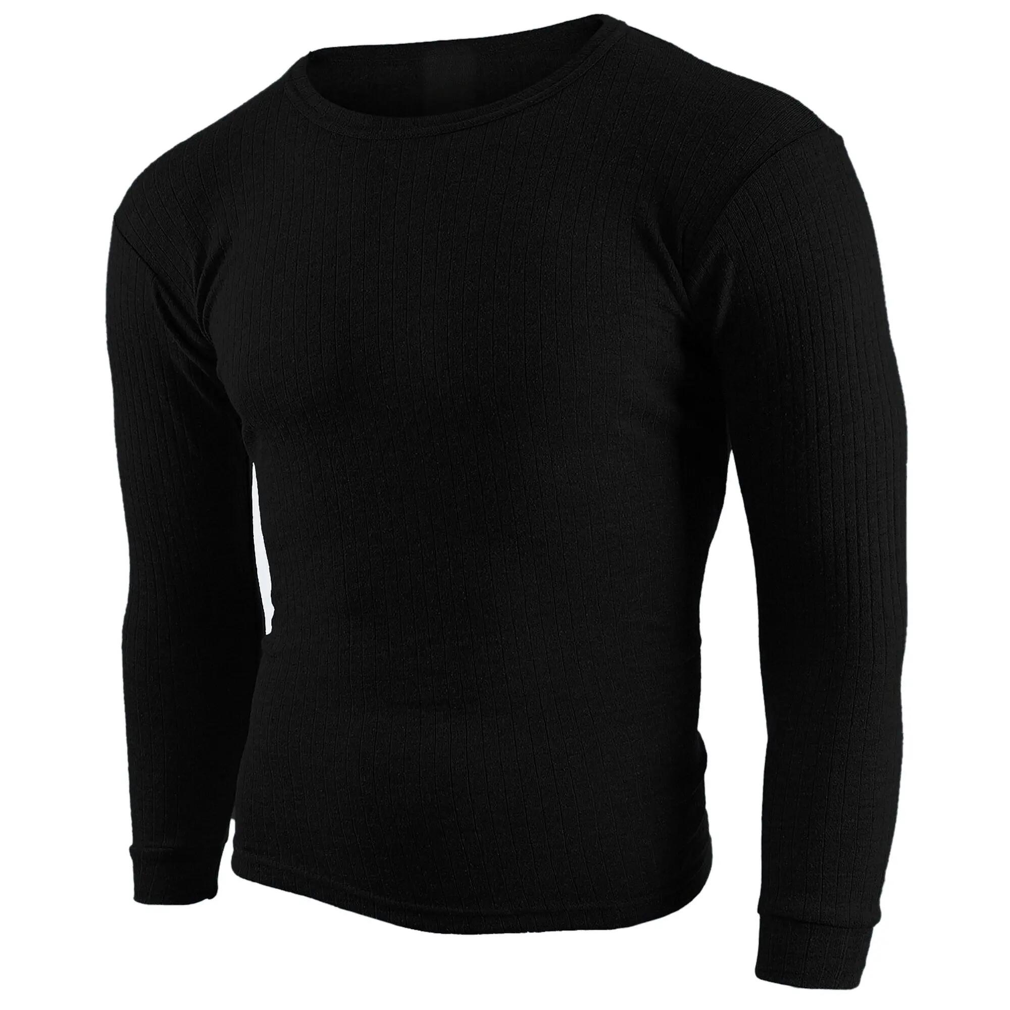 Herren Skiunterwäsche Funktionsunterwäsche Langarmshirt Rundhals Innenfleece 3/8