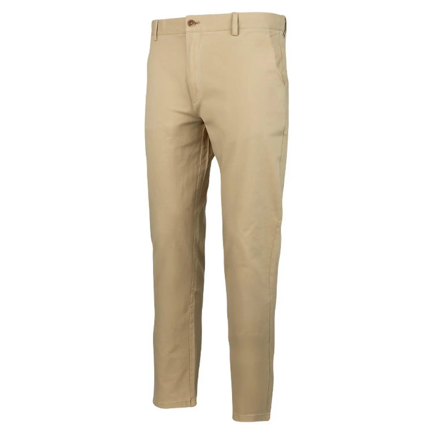 Pantalon Motif/style Uni Homme (Beige) 3/4