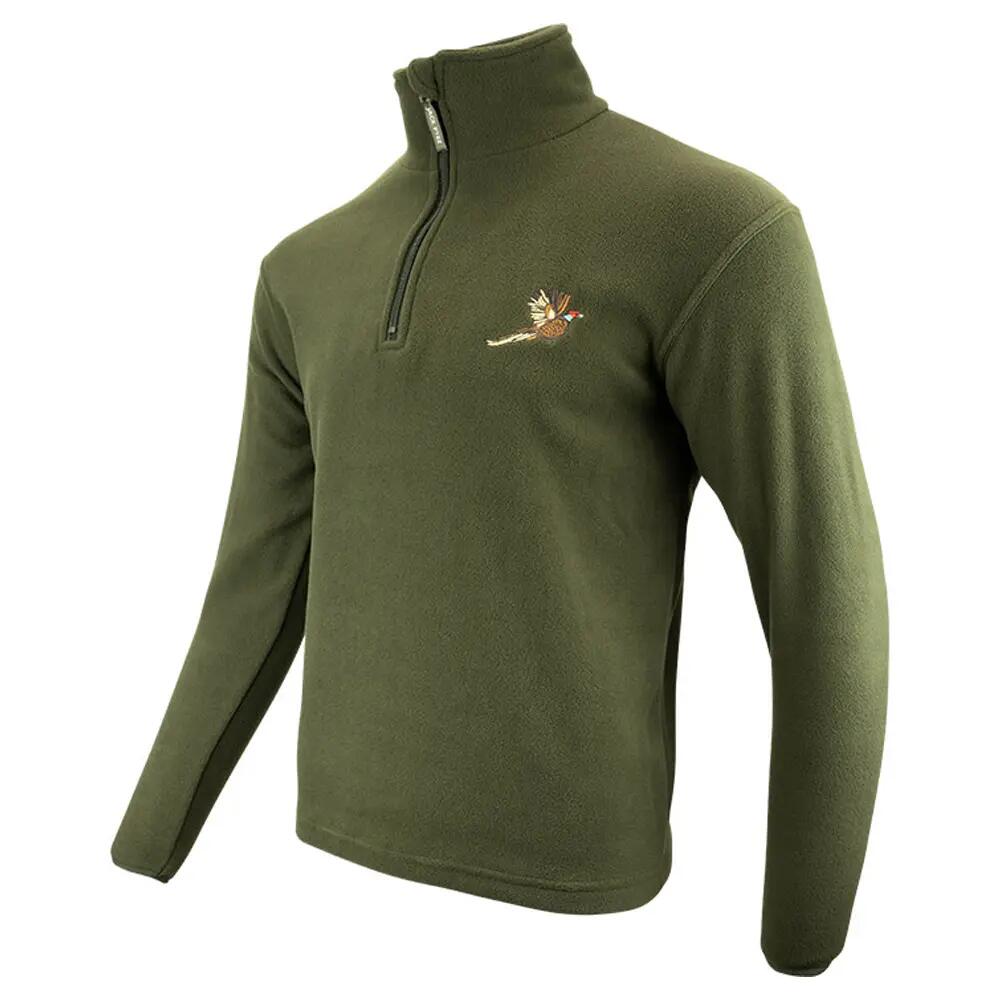 Haut Polaire Motif/style Faisan Homme (Gris) 3/4