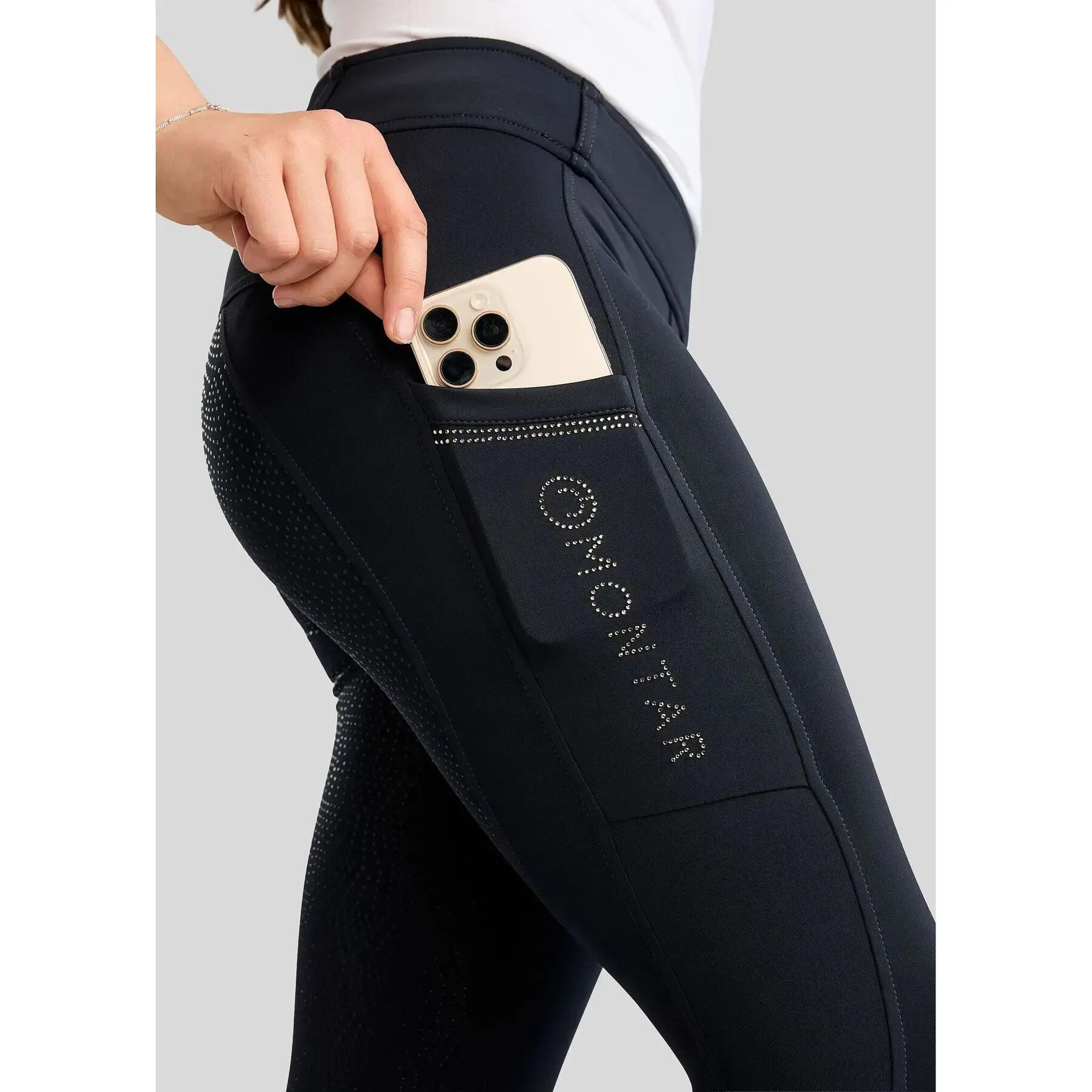 Legging équitation full grip fille Montar Everline 3/4