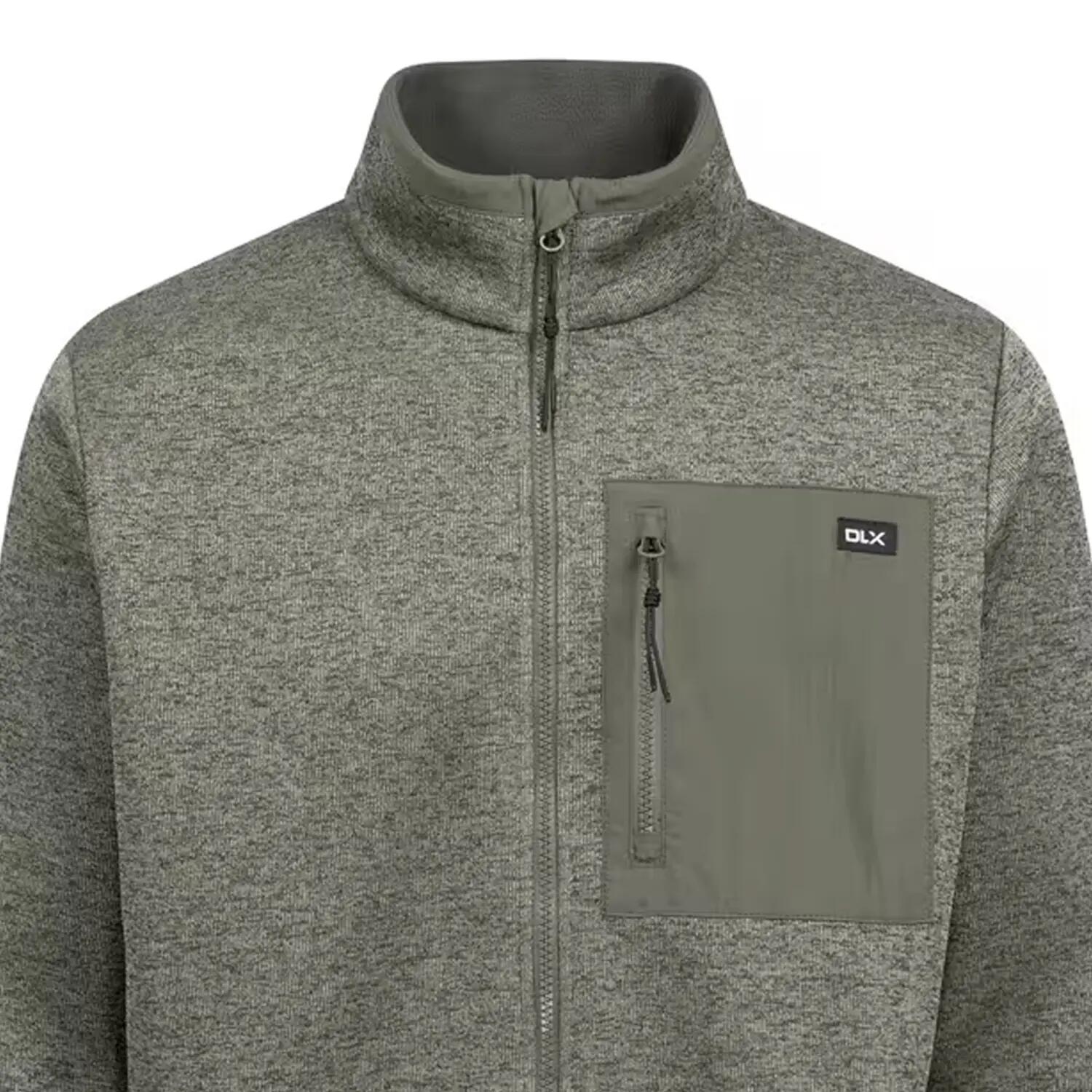 "Boyle" Fleecejacke für , DLX Herren Moosgrün meliert 3/4