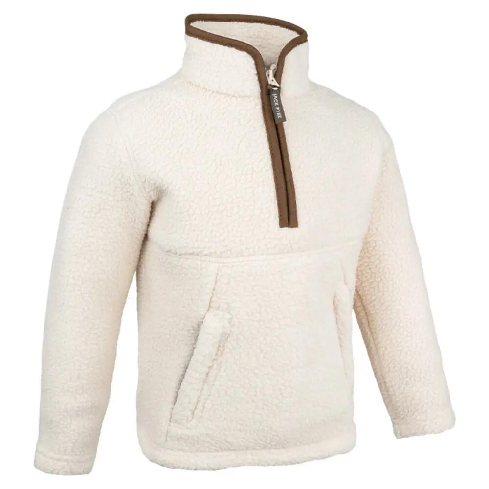 Pullover für , mit halbem Reißverschluss, Langfaseriges Vlies Kinder Segel 3/4