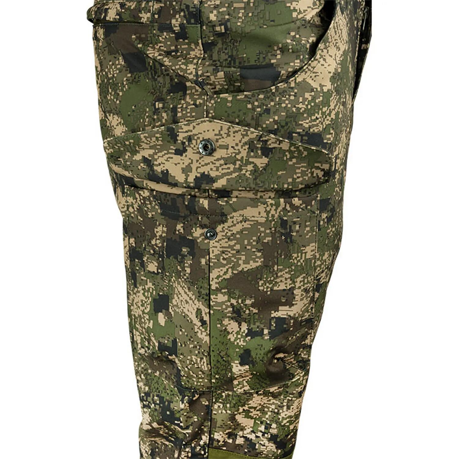 Mens Softshell Digital Camo Waterproof Trousers (Green Camo) 5/5