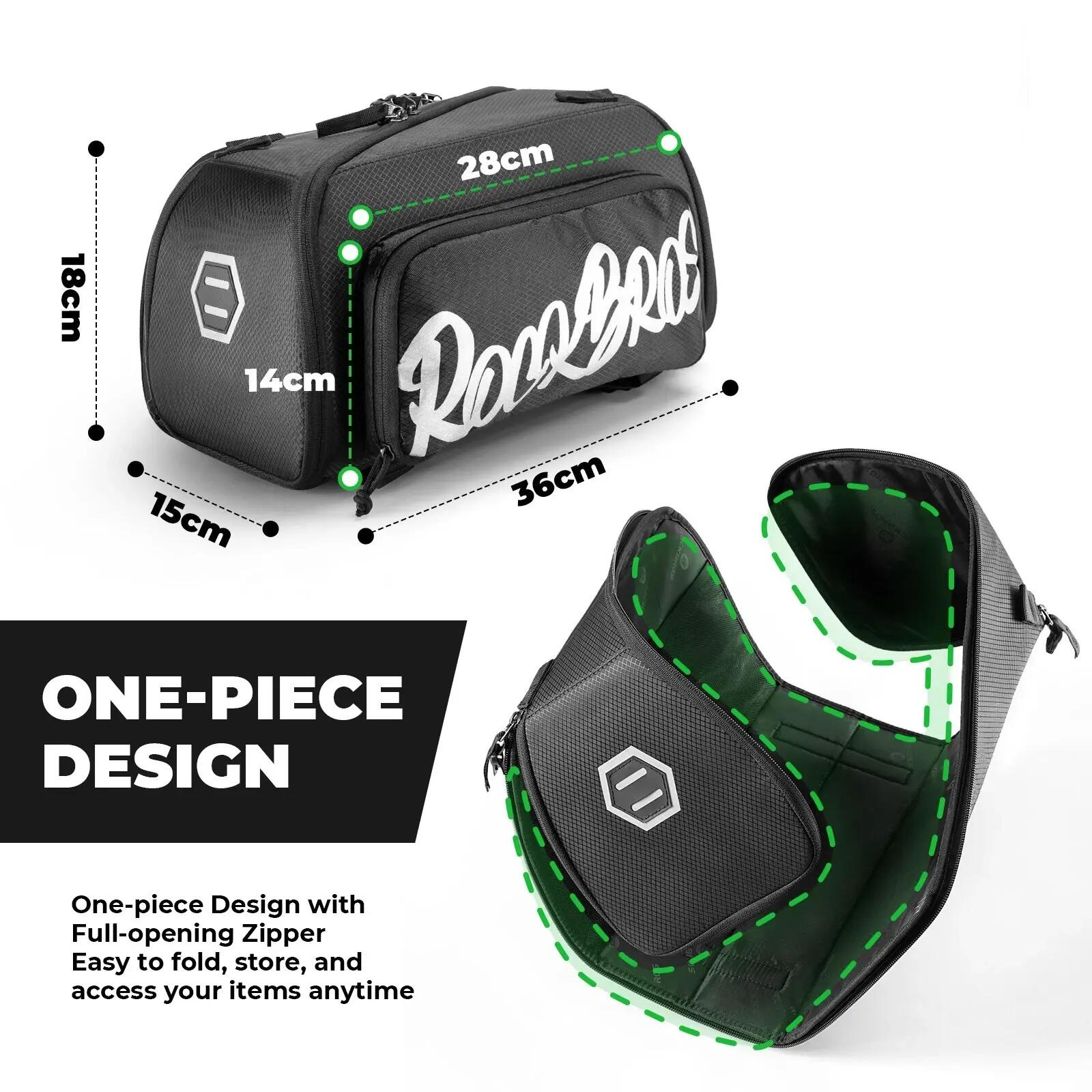 Sacoche de porte-bagages monobloc 11,6L avec fermeture périphérique 2/7