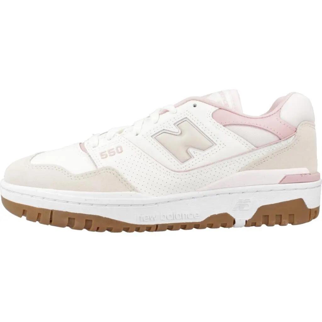 Sneakers New Balance 550 blanc et rose pour femme 2/6