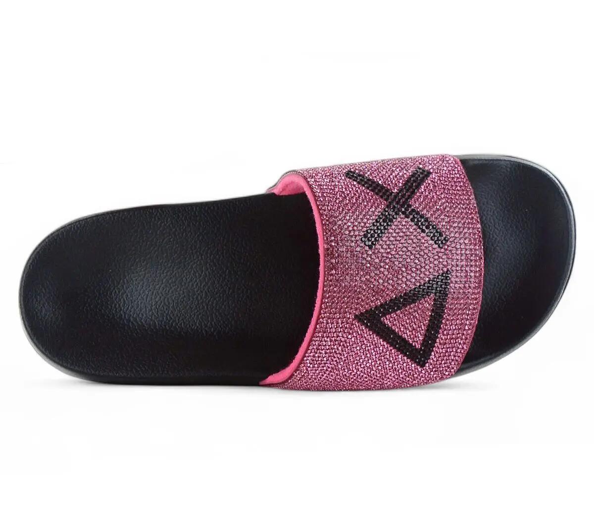 Dames - Sun68 Slippers Logo Strass - X35205-1162 - Zwart 4/6
