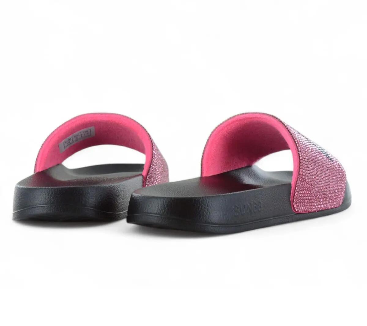Dames - Sun68 Slippers Logo Strass - X35205-1162 - Zwart 3/6