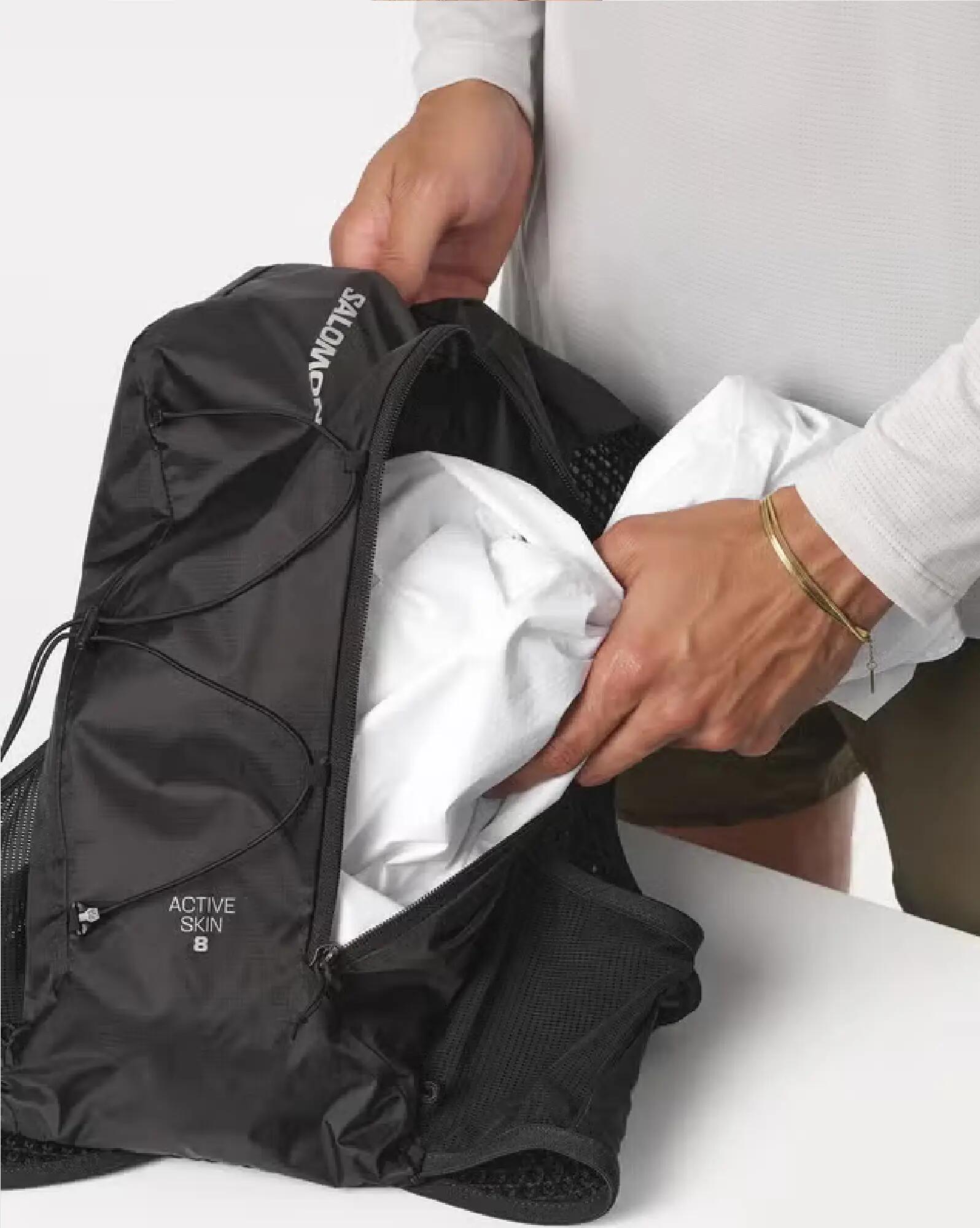 Unisex kamizelka biegowa 8 l Salomon Active Skin 8 Set czarna 5/8
