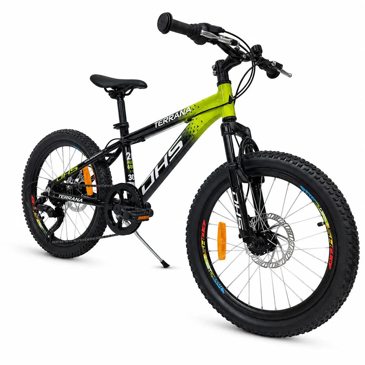 Dhs Terrana 2023C kinderfiets, model 2026 – 20 inch, groen-zwart 2/7