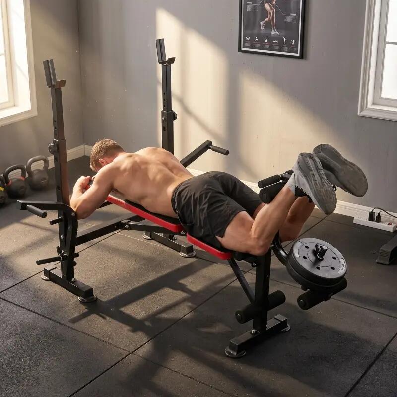 Banc musculation complet haltères dossier ajustable 175x139x127 cm noir 6/6