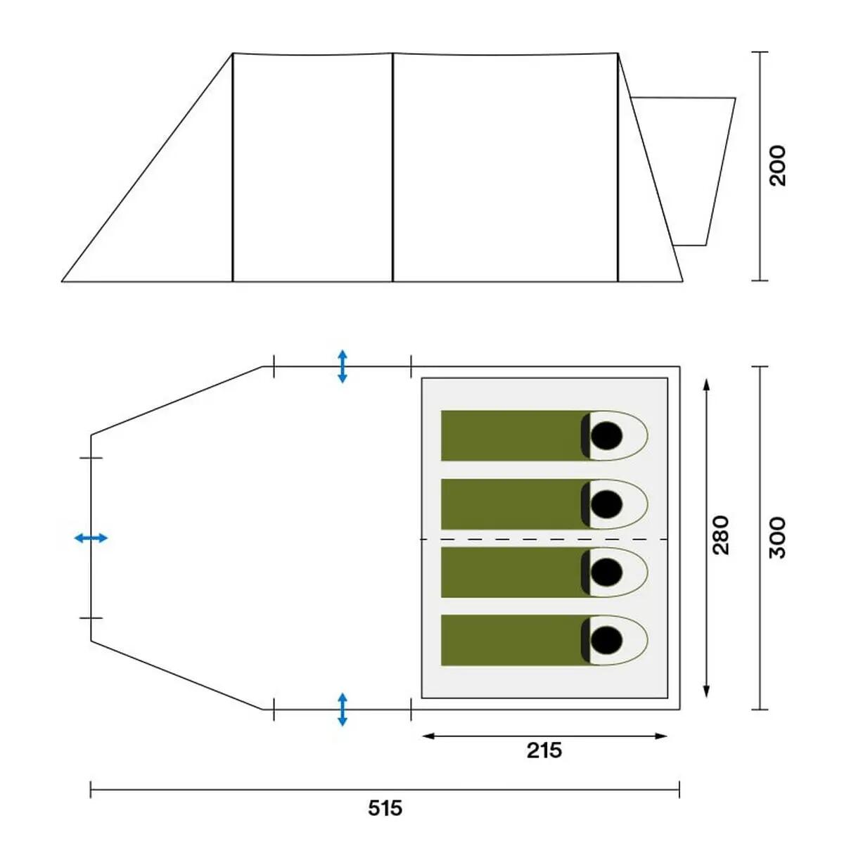 Gebraucht - Heckzelt Pitea XL Up - Freistehendes Autozelt - Schlafkabine 15/16