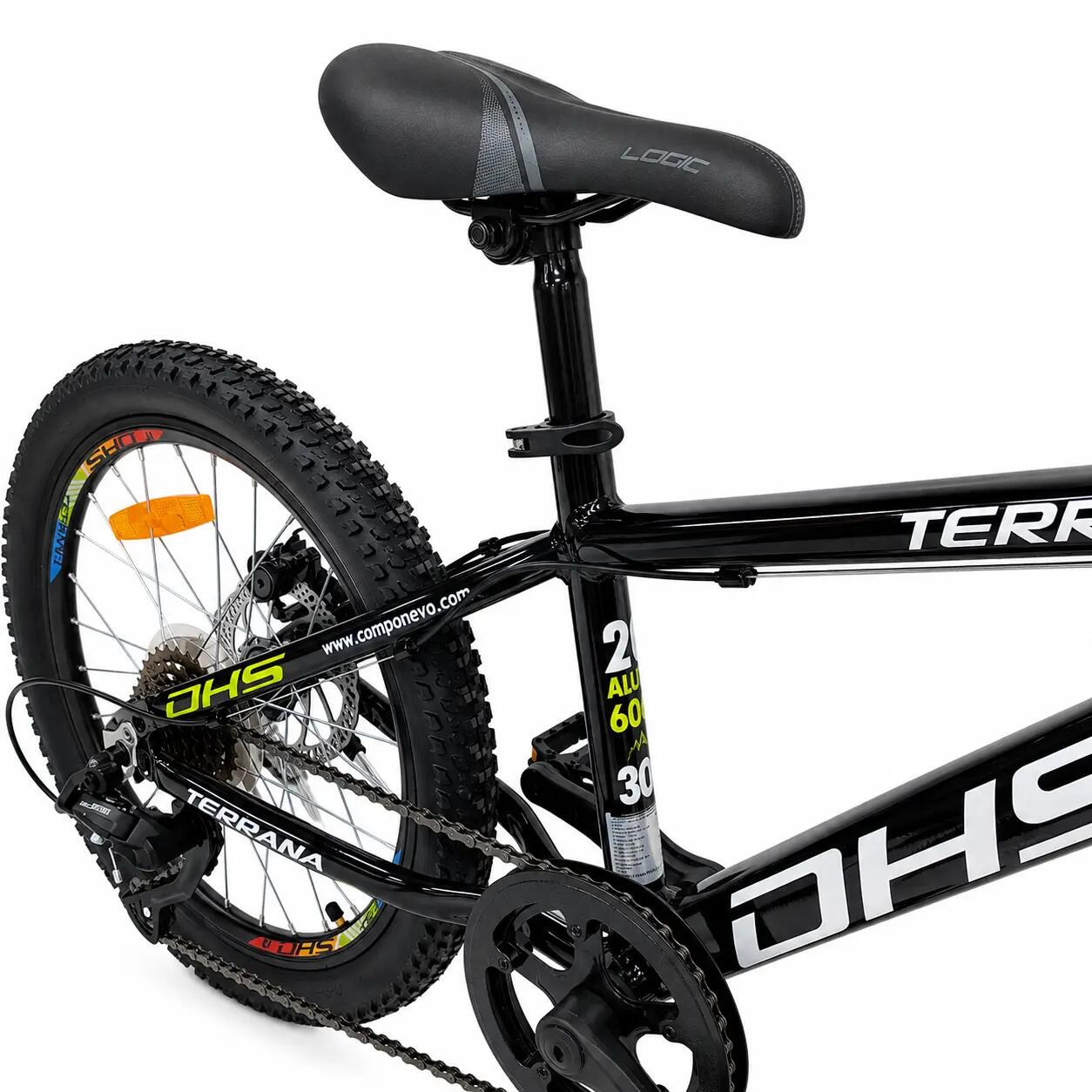 Dhs Terrana 2023D kinderfiets, model 2026 – 20 inch, groen-zwart 6/7