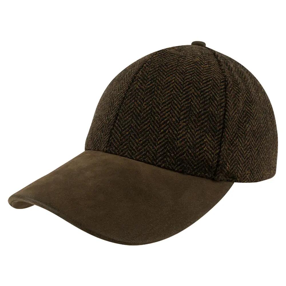Herringbone Baseball Cap (Brown) 3/4