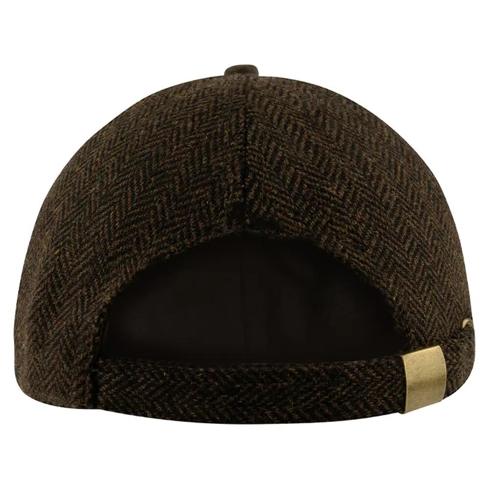 Herringbone Baseball Cap (Brown) 2/4