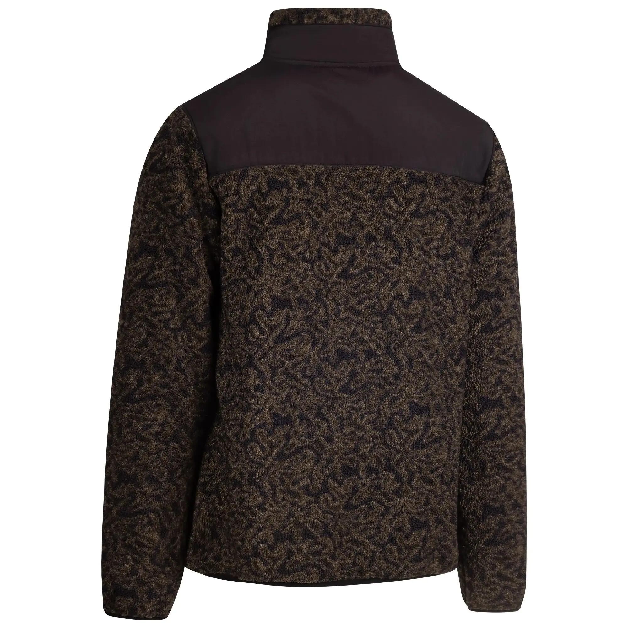 Giacca In Pile Camo DLX Uomo Trespass Gordon Nero Verde 3/6