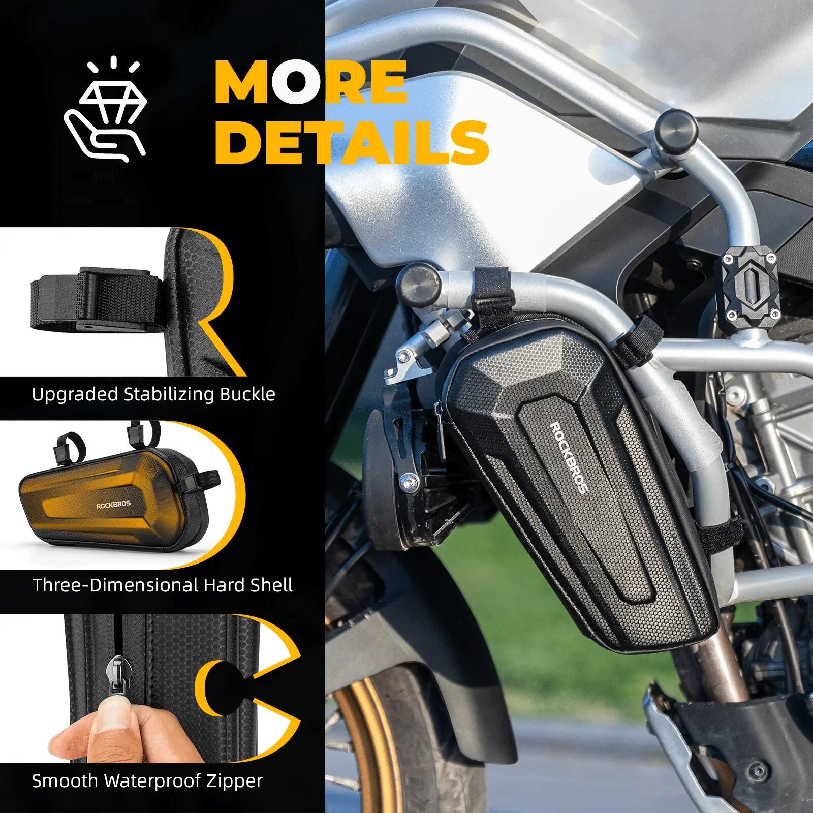 Sacoche latérale moto 1,5L déperlante pour guidon 5/7