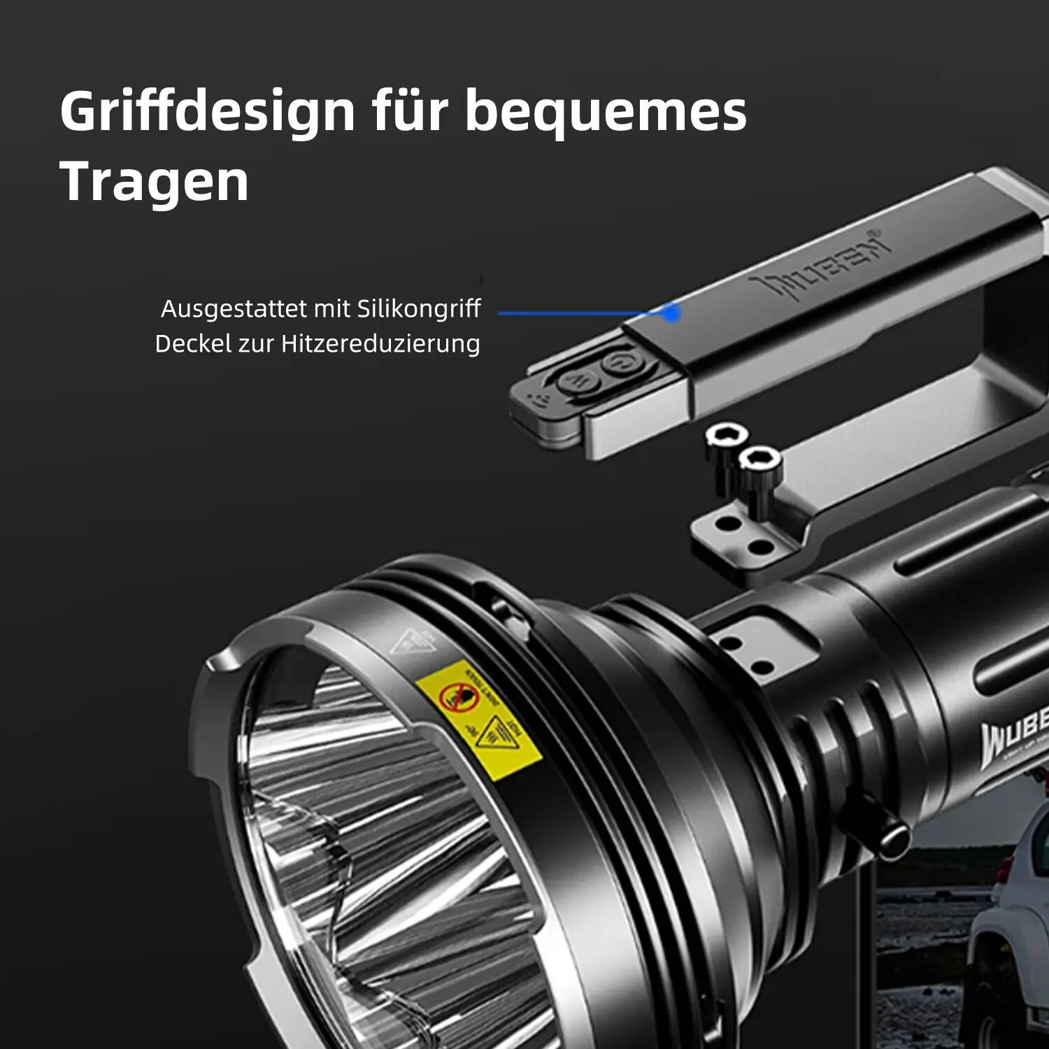 WUBEN A1 LED-Taschenlampe 20000 Lumen, 2000 m, IP68 9/14