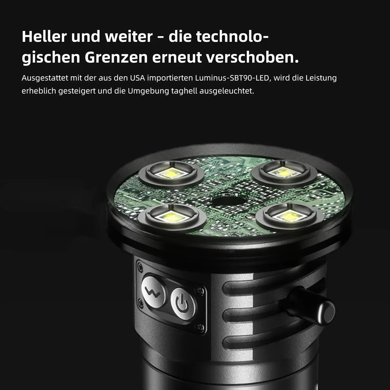 WUBEN A1 LED-Taschenlampe 20000 Lumen, 2000 m, IP68 7/14