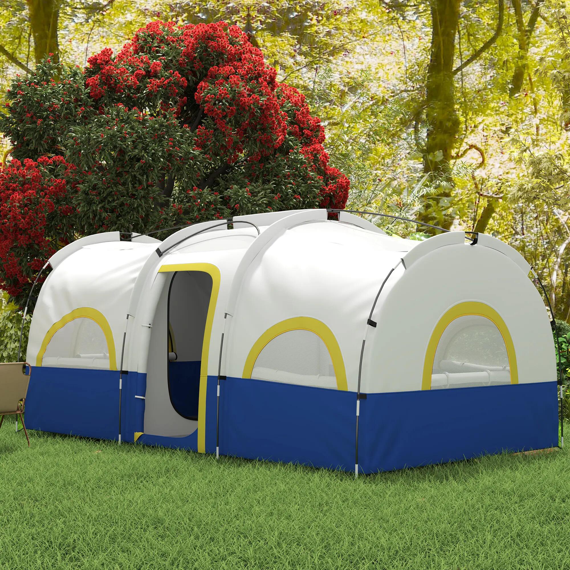 Tente familiale 4 personnes imperméable chambres séparées 435x251x195 cm 4/6